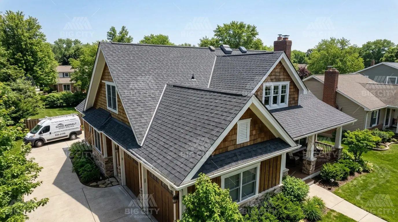 Asphalt shingle roof on an Ottawa home by Big City Roofing